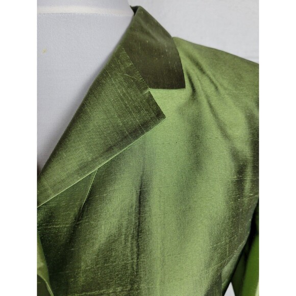 Talbots Womens Green Silk Pant Suit 14/16 - Picture 9 of 14
